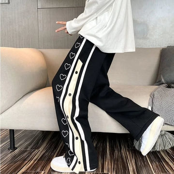 Aidase Harajuku Wide leg Oversize Pants Men Streetwear Clothes Side Split Skateboard Pants Loose Casual Trousers aidase-shop